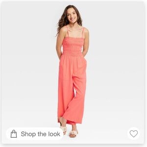 Universal Thread - Women’s Linen Smocked Jumpsuit